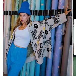 Dressed in LALA Zebra Print Oversized Cardigan - Good Luck Charm